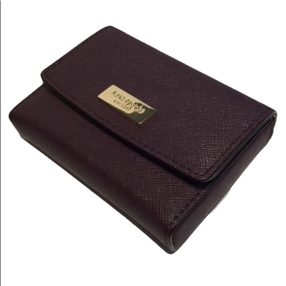 Last 1 ♠️ Kate Spade Laurel Way Large Holly Black Leather Card Case - Picture 3 of 8